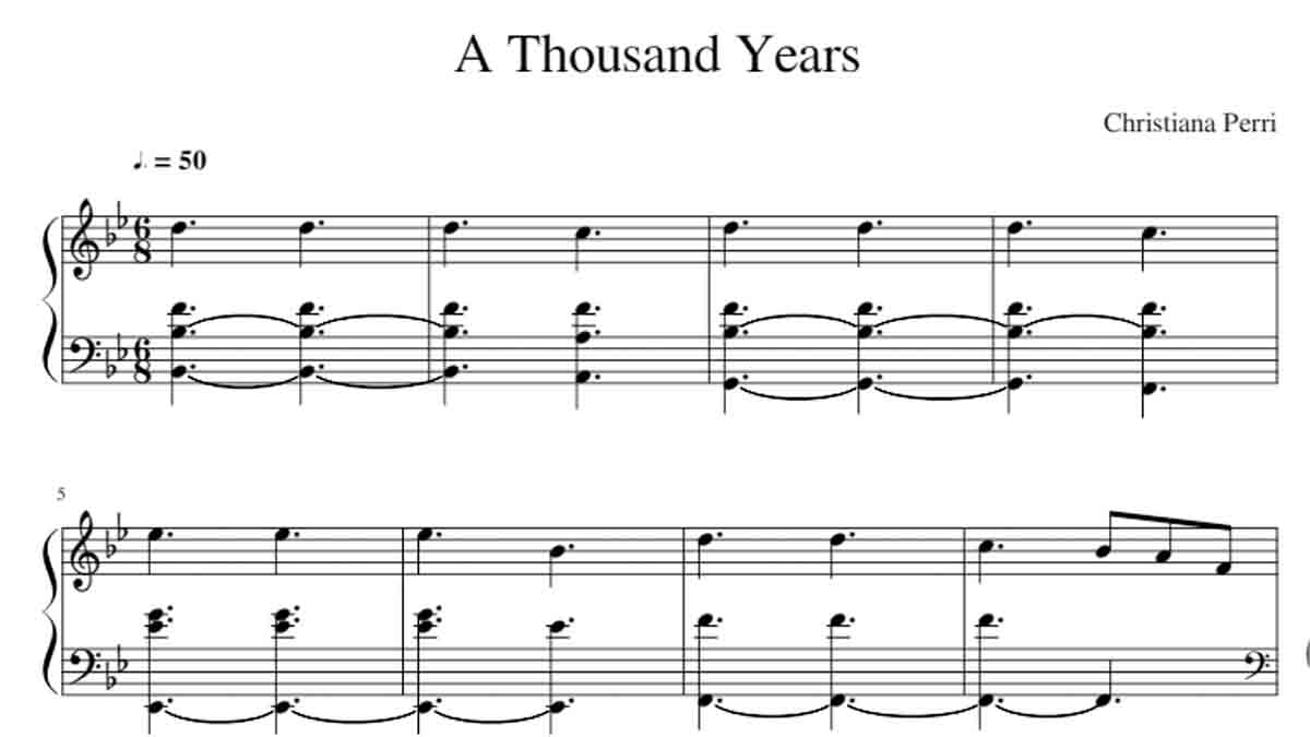 a thousand years letra
